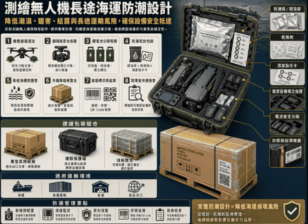 測繪無人機長途海運防潮設計