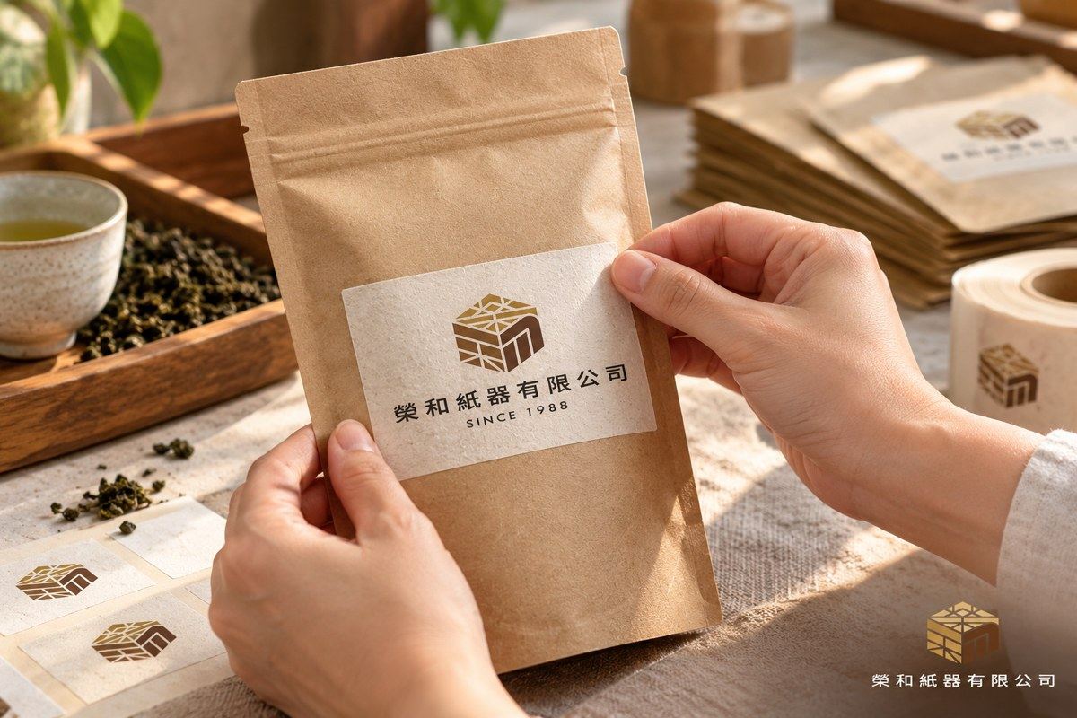 自黏和紙貼紙訂製|茶葉、咖啡與香氛品牌標籤應用-尺寸與造型要從容器量測